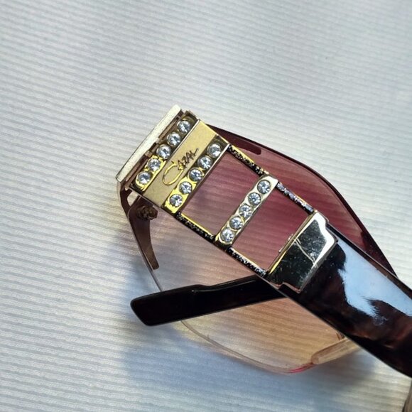 CAZAL Crystal Eyeglass FRAMES ONLY Gold/Brown Made in Germany MOD 917 61/13 135 - Picture 3 of 8